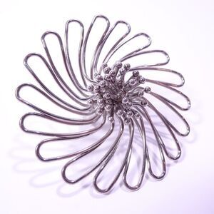 Club Monaco Women's Silver Pinwheel Flower Large Cocktail Ring NWT 34.5